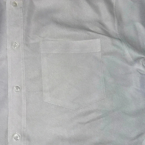 Bugatchi Uomo Fresh White Satin Twill Button-Down Collared Shirt, M - Picture 4 of 11